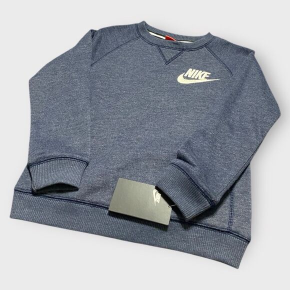 Nike Sportswear Club Fleece Big Kids Crew-Neck Sweatshirt Boys size 6 New NWT - Picture 2 of 10